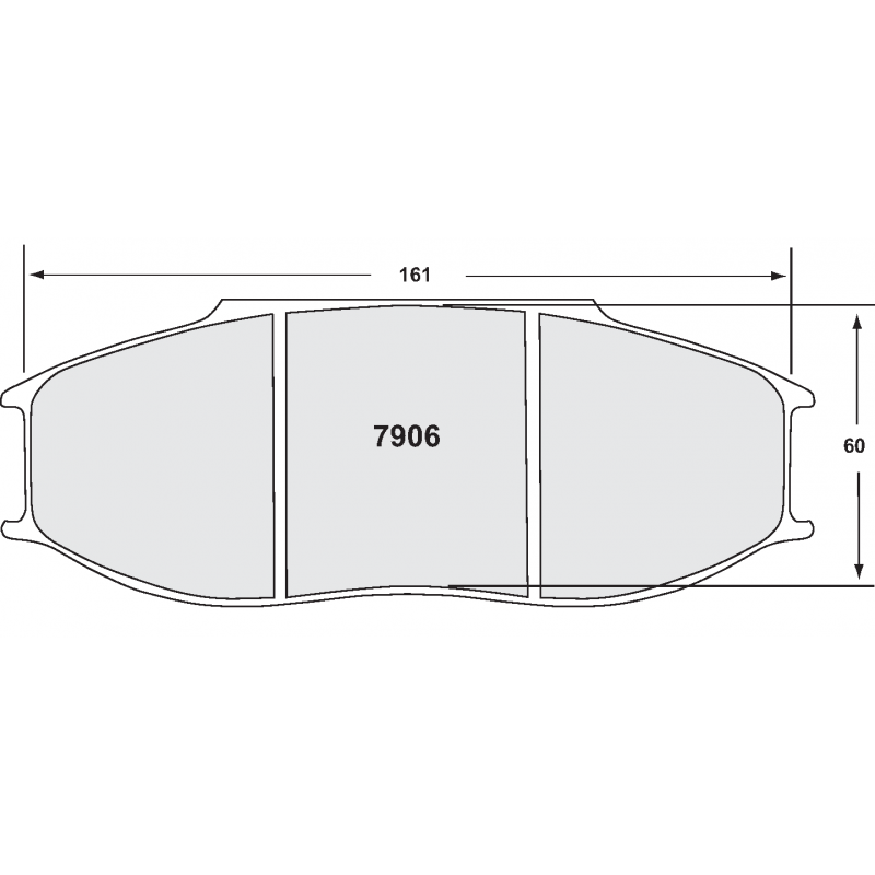 Endurance compound with less wear. Race brake pads - Renault R.S. 01
front brake pad